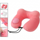Pressurised inflatable U-shaped neck pillow