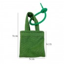 Mini Canvas Bag Key Charm