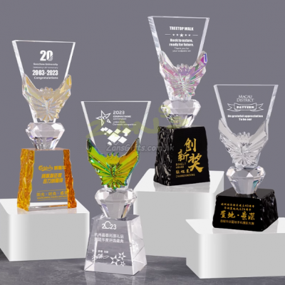 Creative Color-Changing Crystal Trophy