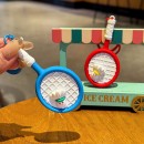 Badminton racket keychain pendant