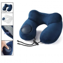 Pressurised inflatable U-shaped neck pillow