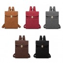 日韓風優雅電腦PU磨砂雙肩包