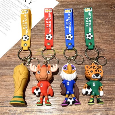 US, Canada And Mexico World Cup Mascot Key Chain Pendant