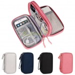 Double-layer data cable mobile power earphone storage bag