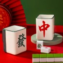 Mahjong - shaped lucky ceramic cup