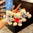 足球小熊掛件鑰匙圈