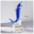 琉璃鯨魚水晶獎座