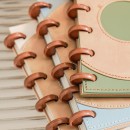 Mushroom Button Square Loose leaf Notebook