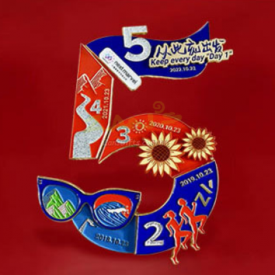 Anniversary special-shaped digital puzzle badge