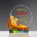 琉璃帆船水晶獎座