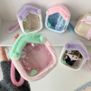 毛絨小房子透明娃包收納包