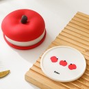 硅胶苹果隔热杯垫