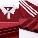 Color-Blocked Three-Striped Polo Shirt
