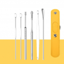 Portable six-piece ear picking tool set