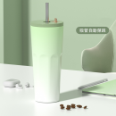 700ML大容量吸管自動彈跳漸變保溫杯 700ML大容量吸管自動彈跳漸變保溫杯