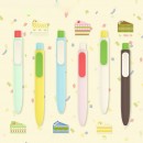 Contrast color chubby push-type gel pen