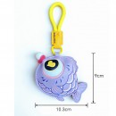 Bubble-blowing fish squeeze toy keychain