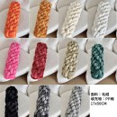 Knitted Long Twisted Braid Throw Pillow Knitted Long Twisted Braid Throw Pillow