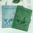 RFID Anti-theft PU Magnetic Snap Passport Cover