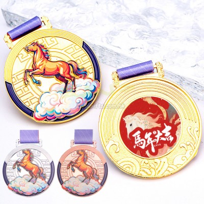 一马当先金属奖牌 一马当先金属奖牌