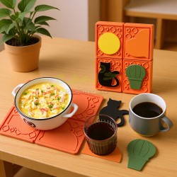 可拆卸拼圖矽膠餐墊