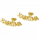 Customized text earrings and studs