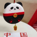 Hand-painted panda aromatherapy gypsum pendant