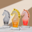 马年金属水晶奖杯