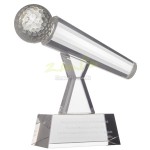 Microphone Crystal Trophy