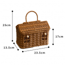Rattan - woven storage basket gift box