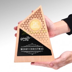 Solid Wood Crystal Creative Commemorative Trophy