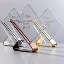 Square Metal Crystal Trophy