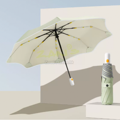 Round-corner fully automatic folding umbrella