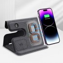 Folding Wireless Charging Leather Phone Holder