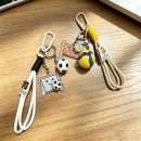 旋轉球類減壓鑰匙圈掛件