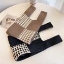 Knitted Houndstooth Bag